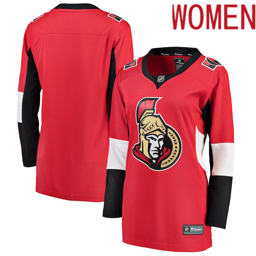 Women Ottawa Senators Fanatics Branded Red Breakaway Home Blank NHL Jersey->customized nhl jersey->Custom Jersey